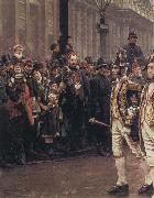 William Logsdail The Ninth of November 1888-ir James Whitehead s Procession oil painting reproduction